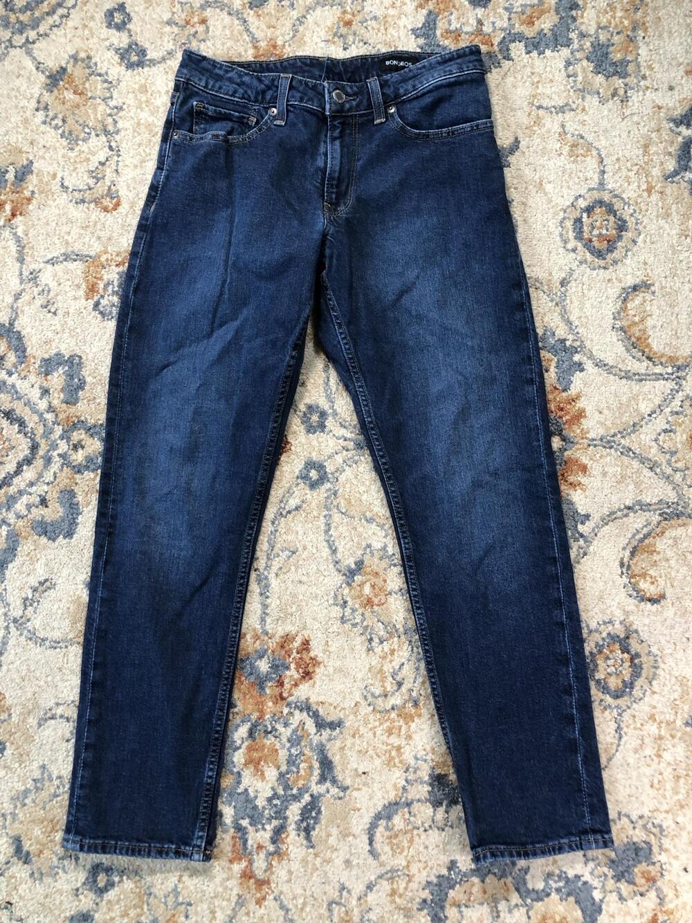 Bonobos Jeans Mens 31x28 Blue Dark Wash Regular Straight Denim Pants Casual